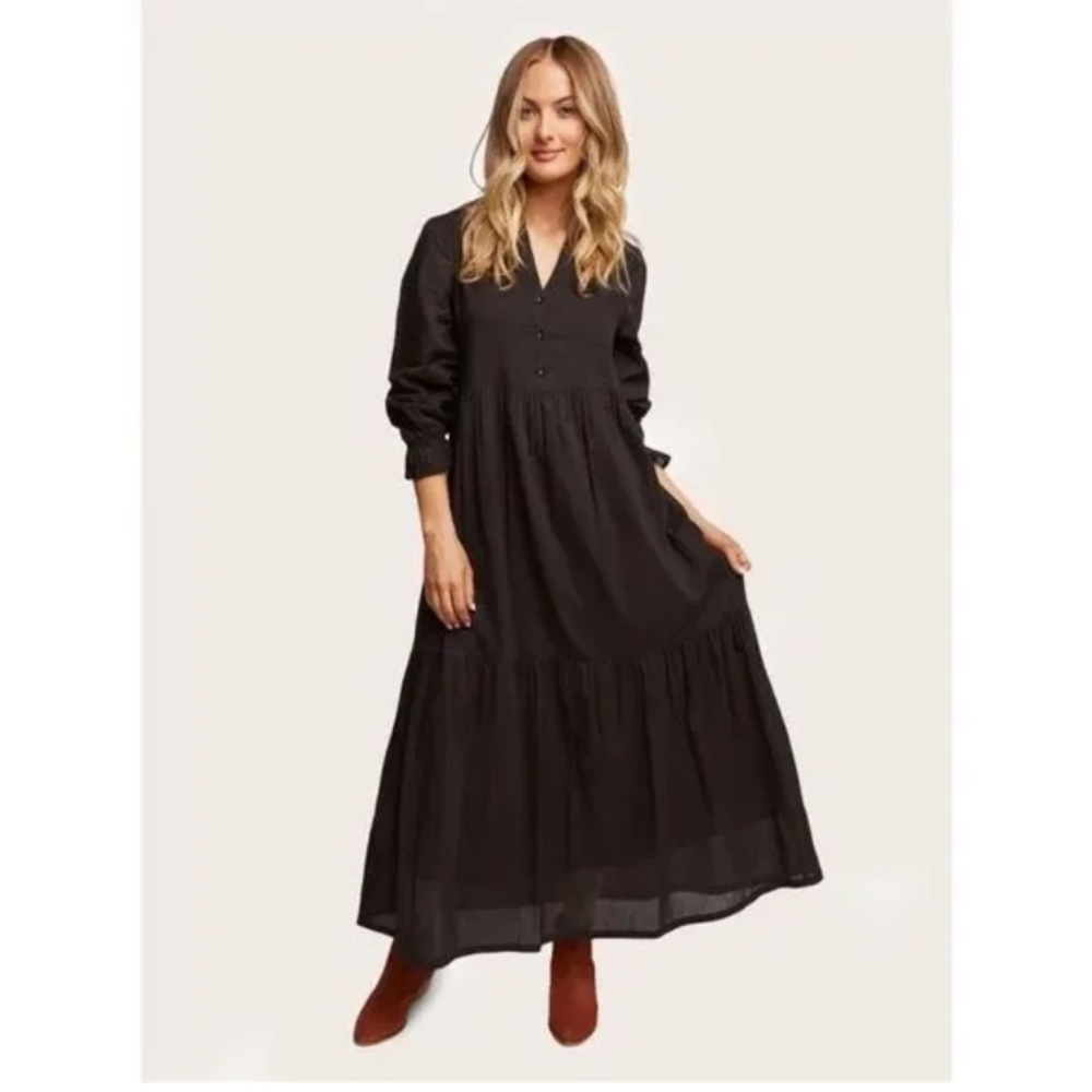 ABLE Jane Black Maxi Dress